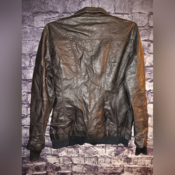 Made by Johnny Black leather coat sz XXL - Picture 2 of 2